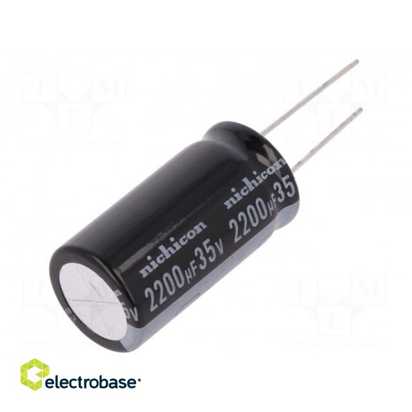 Capacitor: electrolytic | THT | 2200uF | 35VDC | Ø18x35.5mm | ±20%