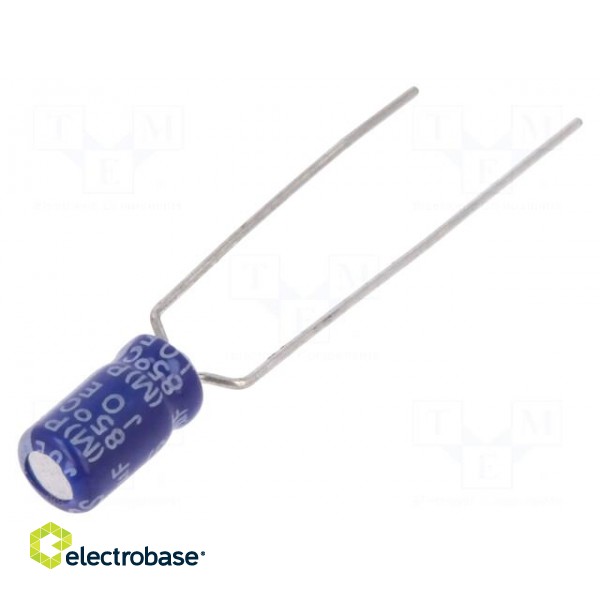 Capacitor: electrolytic | THT | 22uF | 16VDC | Ø4x7mm | Pitch: 5mm | ±20%