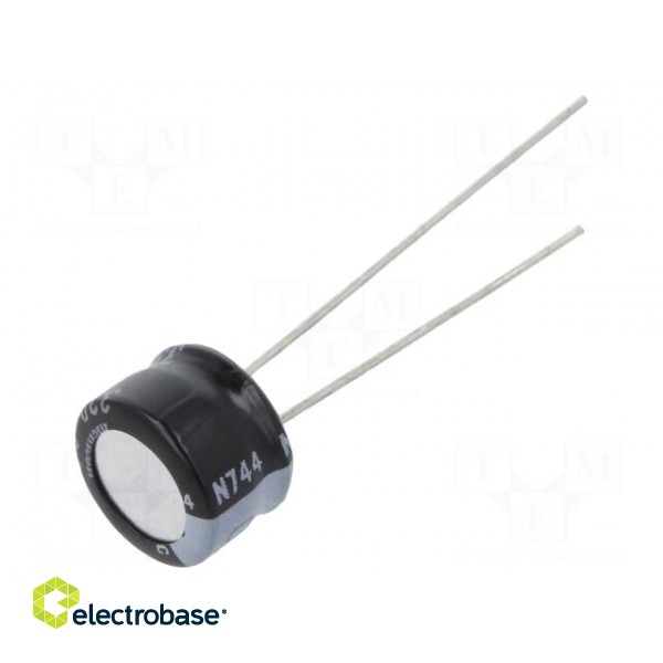 Capacitor: electrolytic | THT | 330uF | 6.3VDC | Ø8x5mm | Pitch: 2.5mm