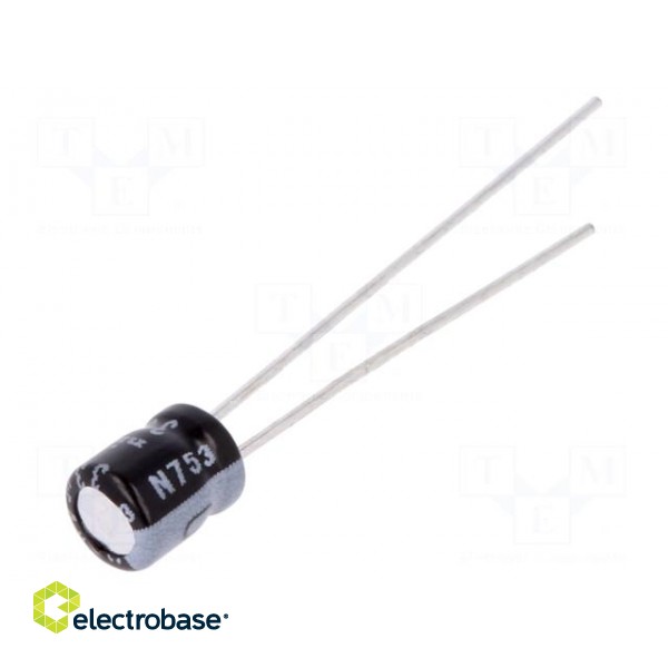 Capacitor: electrolytic | THT | 33uF | 4VDC | Ø4x5mm | Pitch: 1.5mm | ±20%