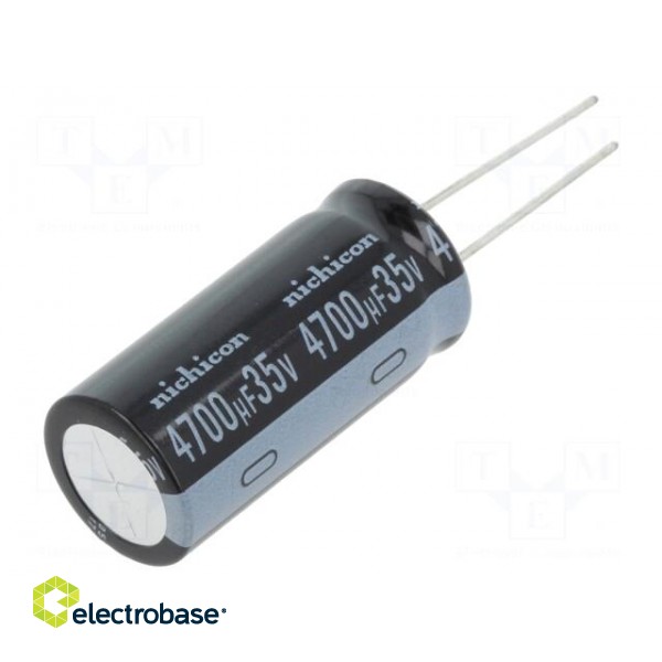 Capacitor: electrolytic | THT | 4700uF | 35VDC | Ø18x35.5mm | ±20%