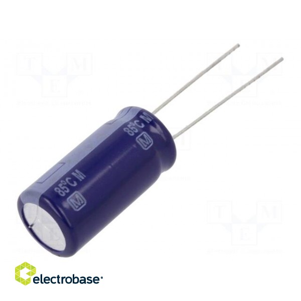 Capacitor: electrolytic | THT | 470uF | 50VDC | Ø10x20mm | Pitch: 5mm