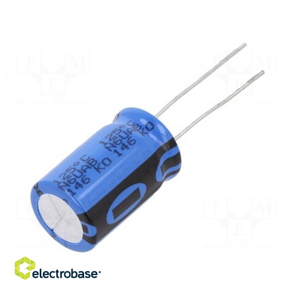 Capacitor: electrolytic | THT | 470uF | 50VDC | Ø12.52mm | Pitch: 5mm