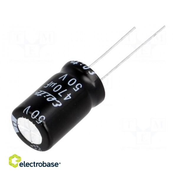 Capacitor: electrolytic | THT | 470uF | 50VDC | Ø12.5x20mm | Pitch: 5mm