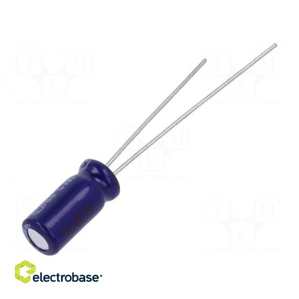 Capacitor: electrolytic | THT | 47uF | 35VDC | Ø5x11mm | Pitch: 2mm | ±20%