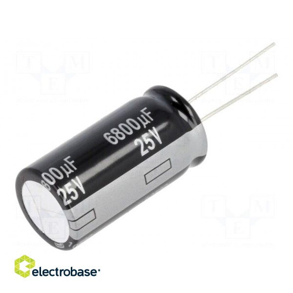 Capacitor: electrolytic | THT | 6800uF | 25VDC | Ø18x35.5mm | ±20% | NHG
