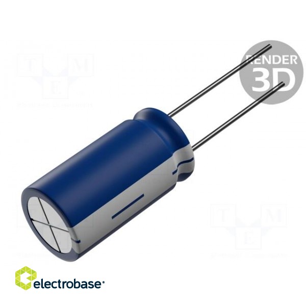 Capacitor: electrolytic | THT | 680uF | 35VDC | Ø12.5x20mm | ±20% | 2000h