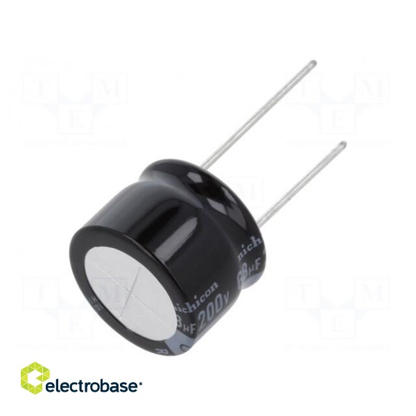 Capacitor: electrolytic | THT | 68uF | 200VDC | Ø20x15mm | Pitch: 10mm