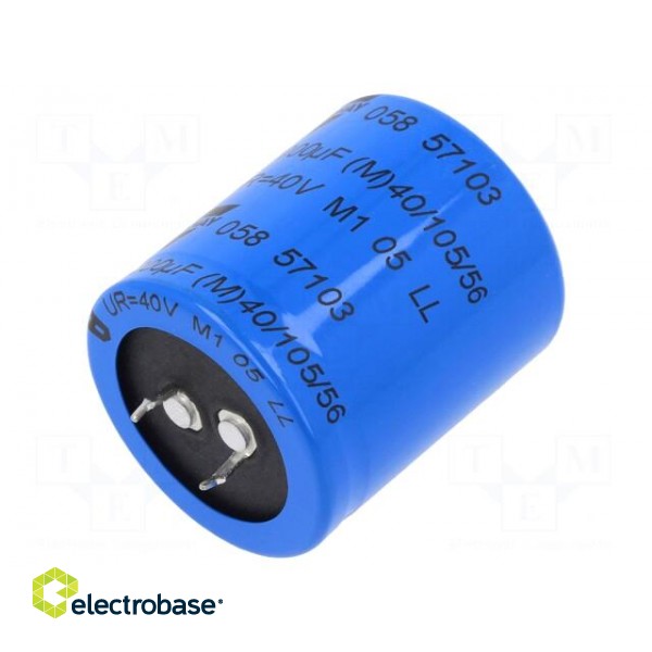 Capacitor: electrolytic | SNAP-IN | 10mF | 40VDC | Ø35x40mm | ±20%