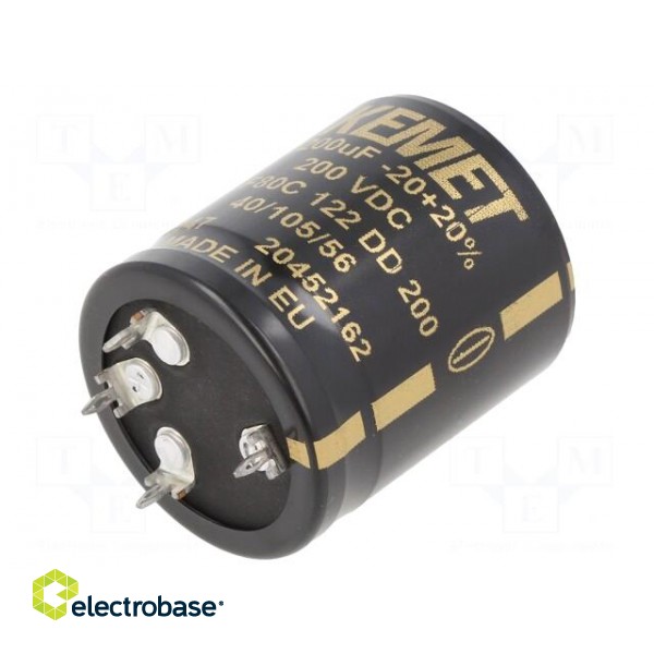 Capacitor: electrolytic | SNAP-IN | 1200uF | 200VDC | Ø35x40mm | ±20%