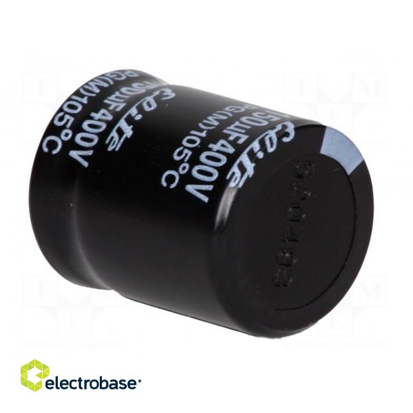 Capacitor: electrolytic | SNAP-IN | 150uF | 400VDC | Ø25x31mm | ±20% image 4