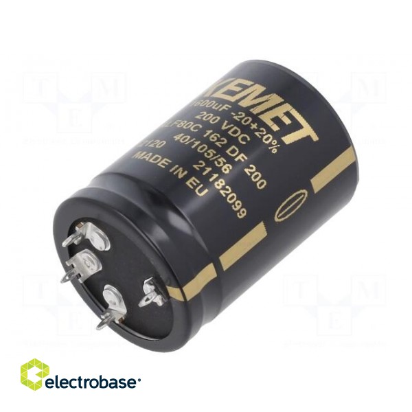 Capacitor: electrolytic | SNAP-IN | 1600uF | 200VDC | Ø35x50mm | ±20%