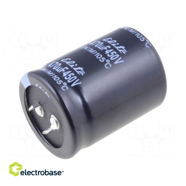 Capacitor: electrolytic | SNAP-IN | 470uF | 450VDC | Ø35x45mm | ±20%