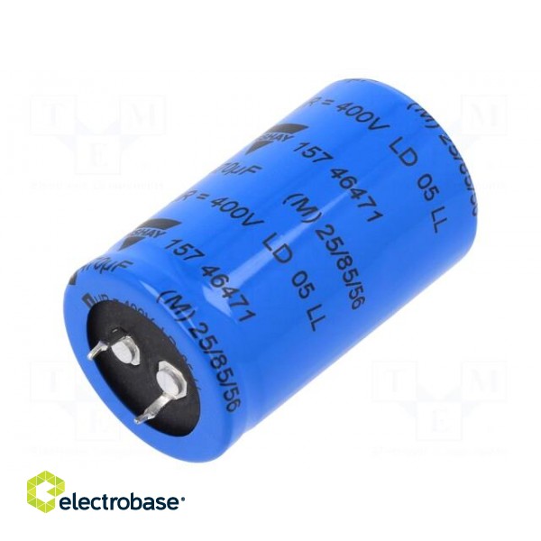 Capacitor: electrolytic | SNAP-IN | 470uF | 400VDC | Ø30x50mm | ±20%