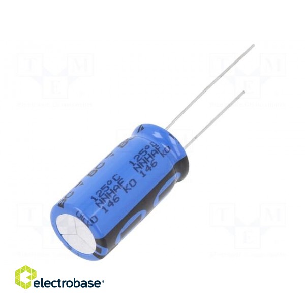 Capacitor: electrolytic | THT | 1mF | 35VDC | Ø12.5x25mm | Pitch: 5mm