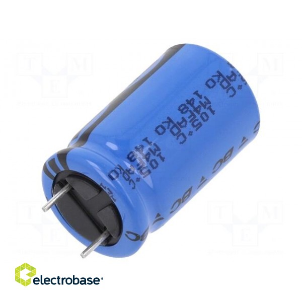 Capacitor: electrolytic | THT | 1.5mF | 50VDC | Ø16x25mm | Pitch: 7.5mm