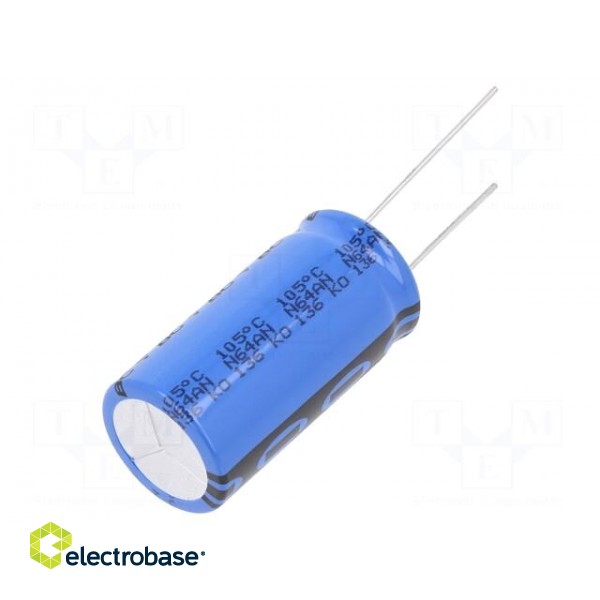 Capacitor: electrolytic | THT | 2200uF | 50VDC | Ø18x35mm | Pitch: 7.5mm