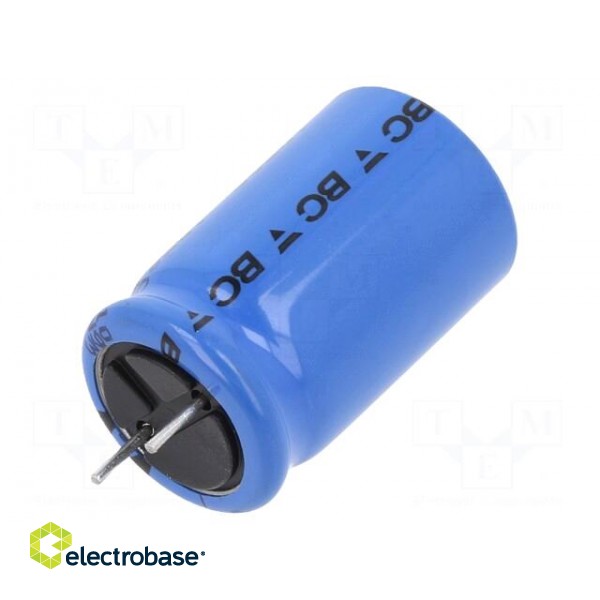 Capacitor: electrolytic | THT | 220uF | 100VDC | Ø16x25mm | Pitch: 7.5mm