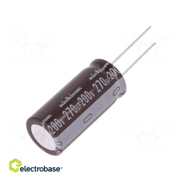 Capacitor: electrolytic | THT | 270uF | 200VDC | Ø16x35.5mm | ±20%