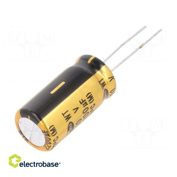 Capacitor: electrolytic | THT | 2200uF | 10VDC | Ø12.5x25mm | ±20%