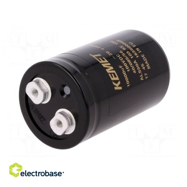 Capacitor: electrolytic | 10000uF | 100VDC | Leads: screw | ESR: 28mΩ paveikslėlis 2