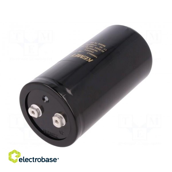 Capacitor: electrolytic | 10mF | 250VDC | Ø77x146mm | Pitch: 31.8mm image 1