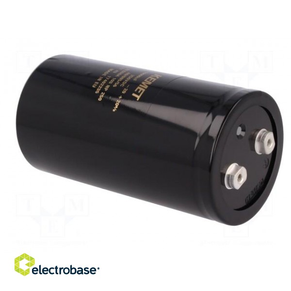 Capacitor: electrolytic | 10mF | 250VDC | Ø77x146mm | Pitch: 31.8mm paveikslėlis 8