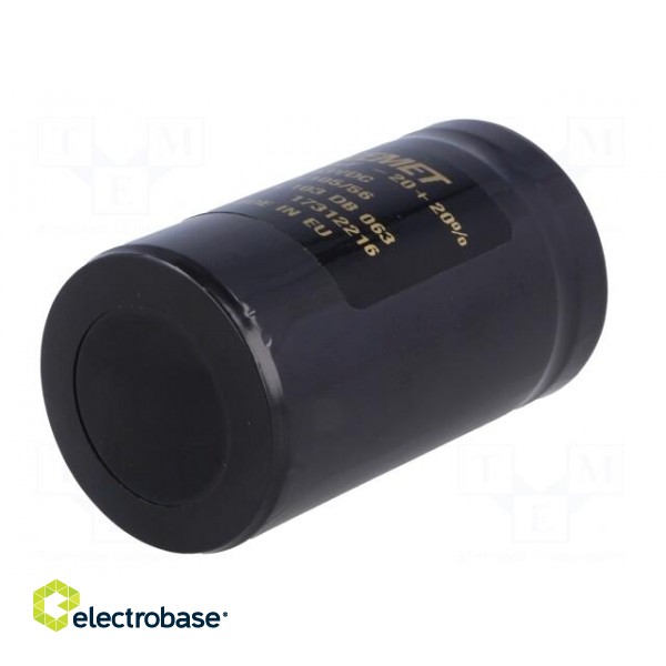 Capacitor: electrolytic | 10mF | 63VDC | Ø36x62mm | Pitch: 12.8mm | ±20% image 6