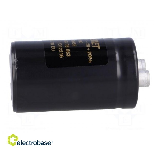Capacitor: electrolytic | 10mF | 63VDC | Ø36x62mm | Pitch: 12.8mm | ±20% image 7