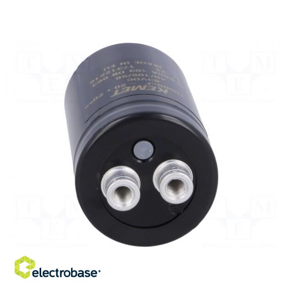 Capacitor: electrolytic | 10mF | 63VDC | Ø36x62mm | Pitch: 12.8mm | ±20% paveikslėlis 9
