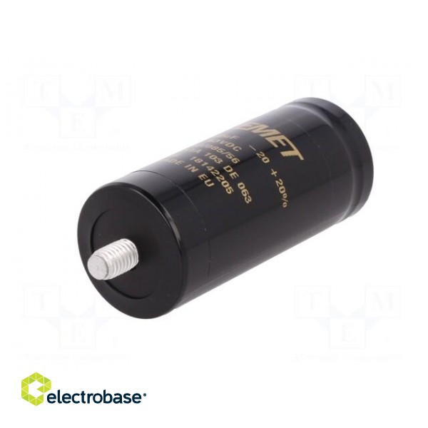 Capacitor: electrolytic | 10mF | 63VDC | Ø36x82mm | Pitch: 12.8mm | ±20% image 2