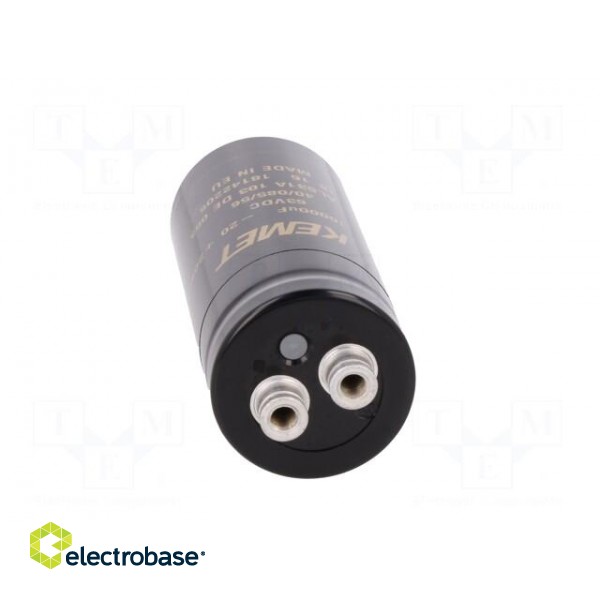 Capacitor: electrolytic | 10mF | 63VDC | Ø36x82mm | Pitch: 12.8mm | ±20% image 5