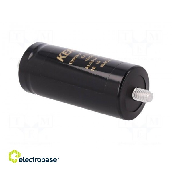Capacitor: electrolytic | 10mF | 63VDC | Ø36x82mm | Pitch: 12.8mm | ±20% image 8