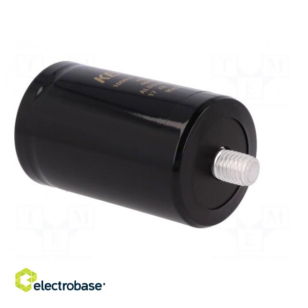 Capacitor: electrolytic | 1mF | 400VDC | Ø51x82mm | Pitch: 22.2mm | ±20% paveikslėlis 8