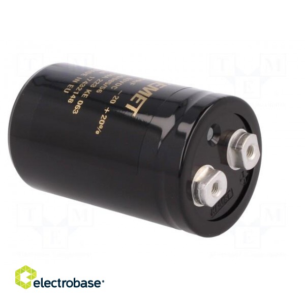Capacitor: electrolytic | 22000uF | 63VDC | Leads: screw | ESR: 12mΩ фото 8