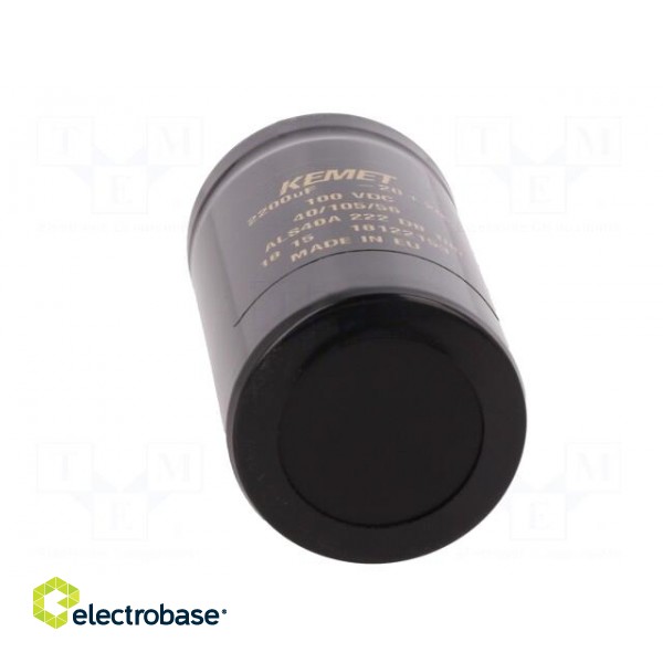 Capacitor: electrolytic | 2.2mF | 100VDC | Ø36x62mm | Pitch: 12.8mm image 5
