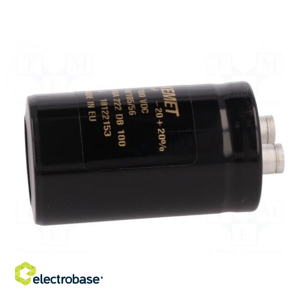 Capacitor: electrolytic | 2.2mF | 100VDC | Ø36x62mm | Pitch: 12.8mm image 7