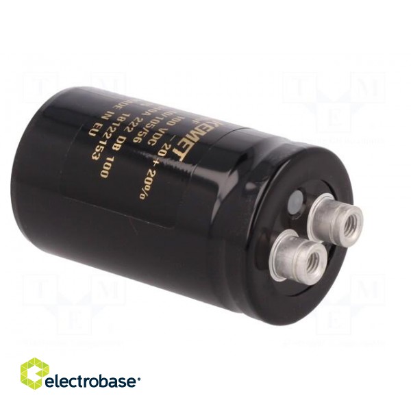 Capacitor: electrolytic | 2.2mF | 100VDC | Ø36x62mm | Pitch: 12.8mm image 8