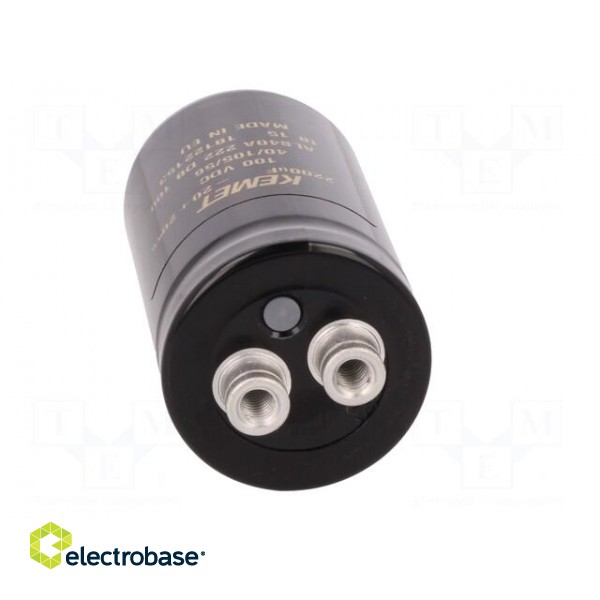 Capacitor: electrolytic | 2200uF | 100VDC | Leads: screw | ESR: 56mΩ image 9