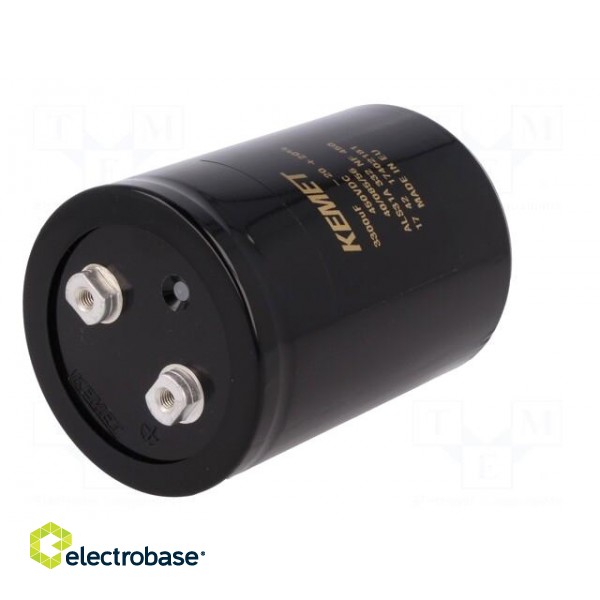 Capacitor: electrolytic | 3.3mF | 450VDC | Ø77x105mm | Pitch: 31.8mm фото 6