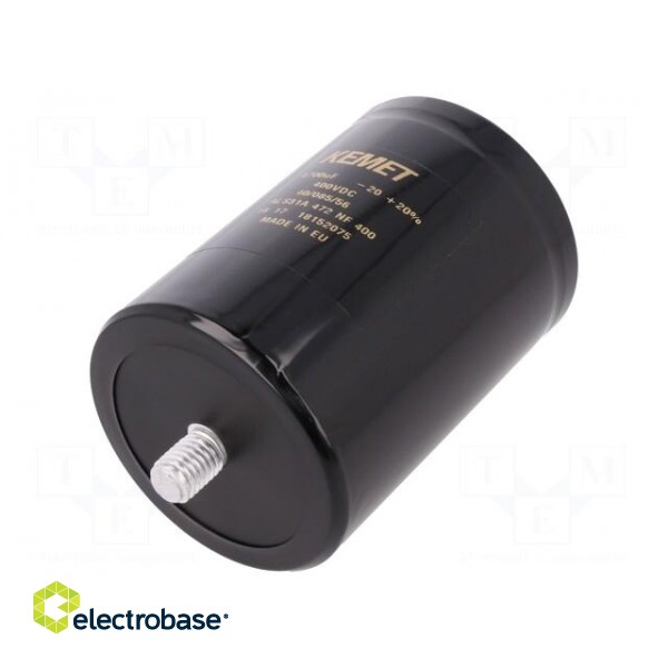 Capacitor: electrolytic | 4700uF | 400VDC | Leads: screw | ESR: 38mΩ image 1