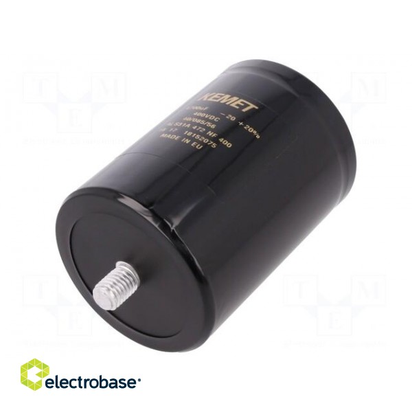 Capacitor: electrolytic | 4700uF | 400VDC | Leads: screw | ESR: 38mΩ фото 1