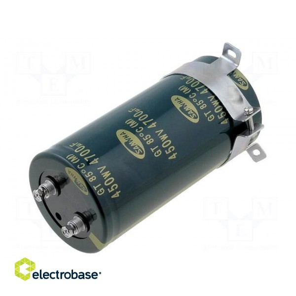 Capacitor: electrolytic | 4700uF | 450VDC | Ø76x160mm | ±20% | 2000h