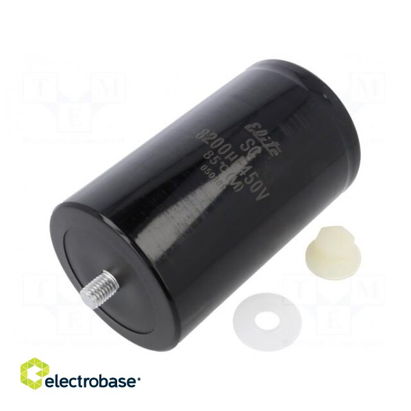 Capacitor: electrolytic | 8200uF | 450VDC | ±20% | M5 | 2000h | -25÷85°C image 1