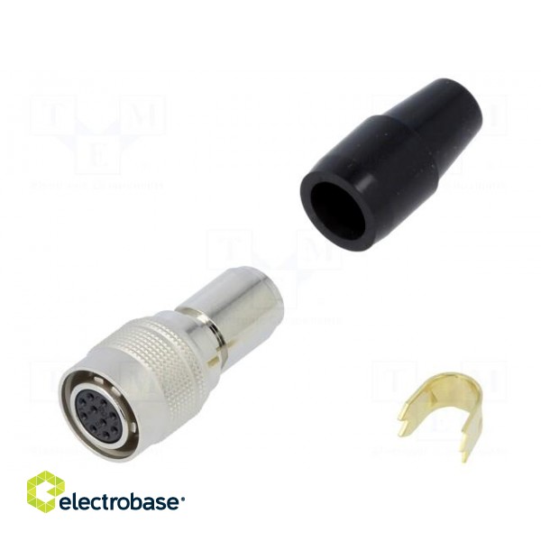 Connector: circular | HR10 | push-pull | plug | 2A | silver plated | 7mm image 1