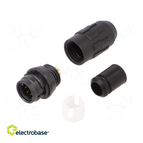 Connector: circular | HR30 | push-pull | plug | 2A | gold-plated | PIN: 6 image 1