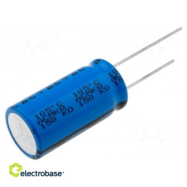 Capacitor: electrolytic | low impedance | THT | 1000uF | 63VDC | ±20%