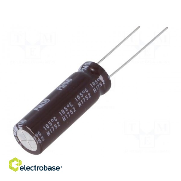 Capacitor: electrolytic | low impedance | THT | 120uF | 80VDC | ±20%