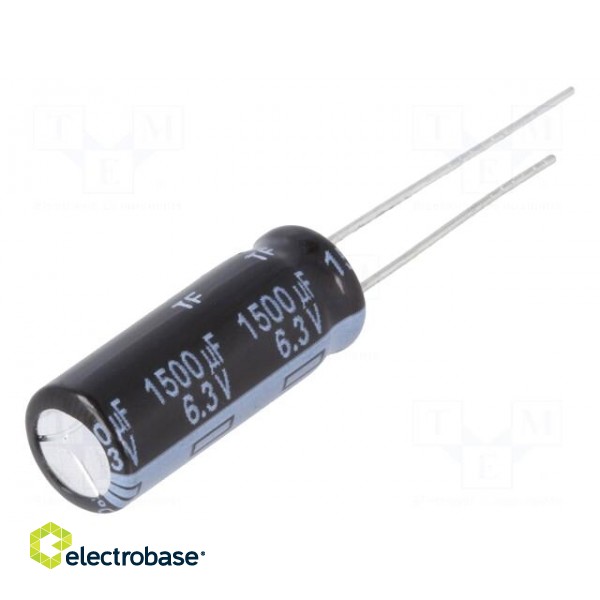 Capacitor: electrolytic | low ESR | THT | 1500uF | 6.3VDC | Ø8x20mm