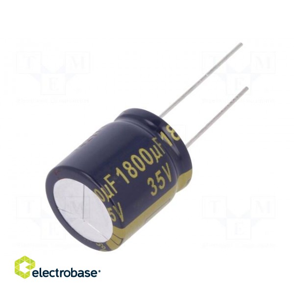 Capacitor: electrolytic | low ESR | THT | 1800uF | 35VDC | Ø18x20mm